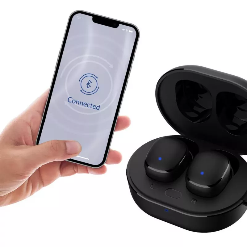 Auriculares inalámbricos 3MK FlowBuds 6.0, Negro