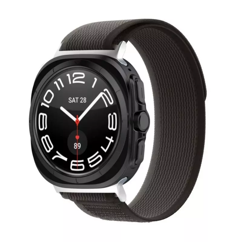 Tech-Protect Correa de nailon para Samsung Galaxy Watch Ultra (47mm) - Negro/Naranja