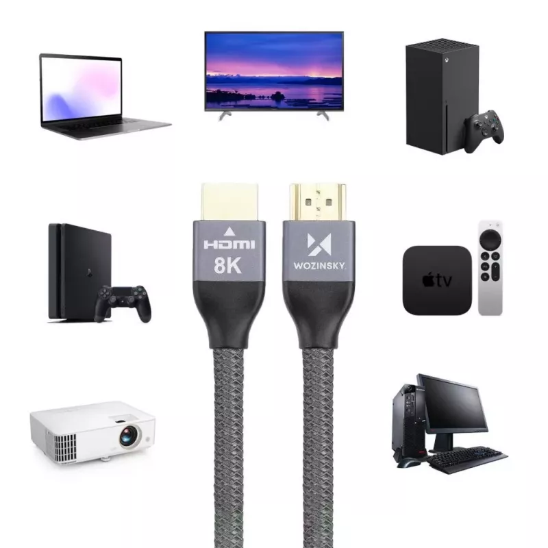 Wozinsky Cable USB-C a USB-A 1 m Plata Nailon trenzado