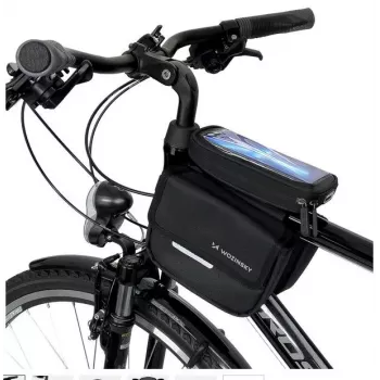 ILIKE Wozinsky Bolsa universal para cuadro de bicicleta Funda impermeable para móvil 1,5L Negro (WBB26BK)