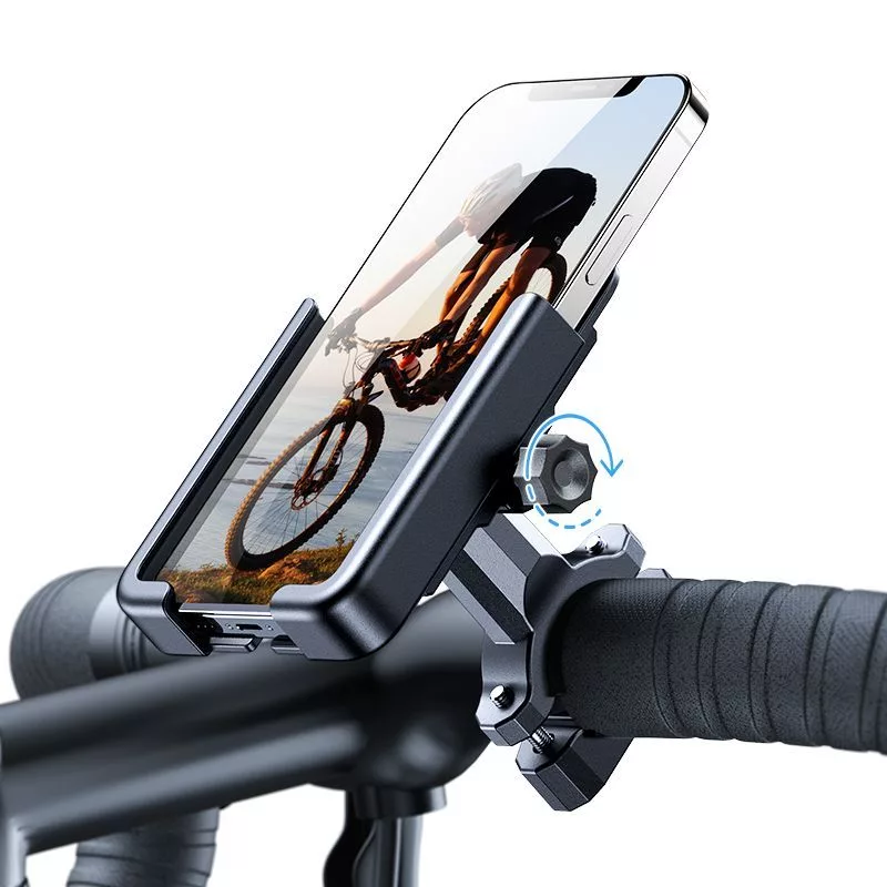 Wozinsky Soporte metálico para móvil de bicicleta para scooter, Negro (WBHBK3)
