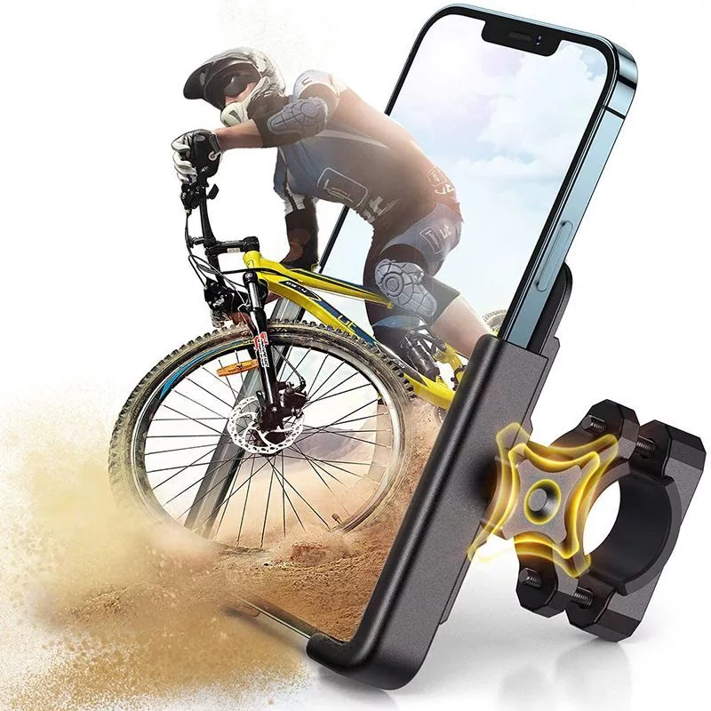 Wozinsky Soporte metálico para móvil de bicicleta para scooter, Negro (WBHBK3)