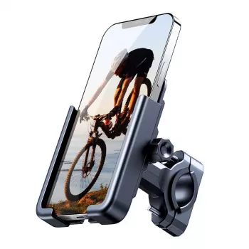 Wozinsky Soporte metálico para móvil de bicicleta para scooter, Negro (WBHBK3)