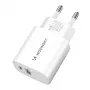 Wozinsky WGWCW Fuente de alimentación 20W USB-A USB-C - Blanco