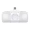WOZINSKY WF16-YCS Mini batería externa 5000mAh 15W USB-C con cable USB-C integrado y cargador para Apple Watch - Blanco