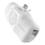 WOZINSKY WF16-YCS Mini batería externa 5000mAh 15W USB-C con cable USB-C integrado y cargador para Apple Watch - Blanco
