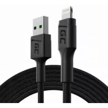 Green Cell PowerStream KABGC21 Cable USB-A a Lightning, 1,2 m, negro