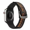 Dux Ducis Strap (Outdoor Version) Correa de reloj de nylon para Apple Watch Ultra, SE, Series 9, 8, 7, 6, 5, 4, 3, 2, 1 (49, 45, 44, 42 mm) negro naranja