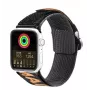 Dux Ducis Strap (Outdoor Version) Correa de reloj de nylon para Apple Watch Ultra, SE, Series 9, 8, 7, 6, 5, 4, 3, 2, 1 (49, 45, 44, 42 mm) negro naranja