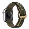 Dux Ducis Correa (Outdoor Version) de nailon para Apple Watch Ultra, SE, Series 9, 8, 7, 6, 5, 4, 3, 2, 1 (49, 45, 44, 42 mm) - Amarillo