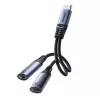 Joyroom SY-C03 Adaptador DAC USB-C a 2x USB-C 2en1 - Negro
