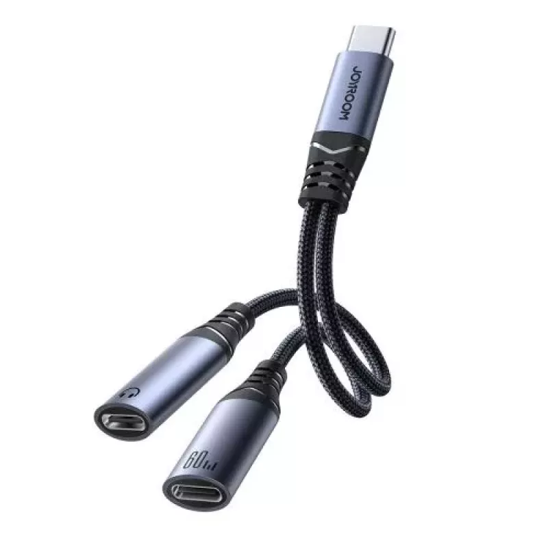 Joyroom SY-C03 Adaptador DAC USB-C a 2x USB-C 2en1 - Negro