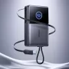 Joyroom JR-PR1 Batería externa 10000mAh 22,5W con cable USB-C retráctil integrado Negro