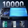 Joyroom JR-PR1 Batería externa 10000mAh 22,5W con cable USB-C retráctil integrado Negro