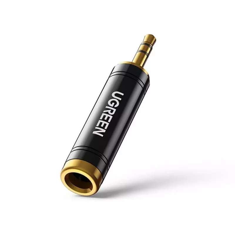 UGREEN Adaptador de audio de 3,5 mm a 6,35 mm (conector macho a conector hembra) Gris AV168
