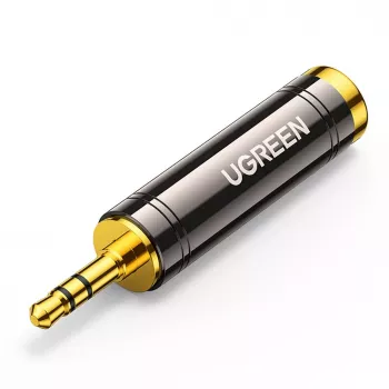 UGREEN Adaptador de audio de 3,5 mm a 6,35 mm (conector macho a conector hembra) Gris AV168