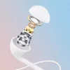 Dudao X10S Auriculares in-ear con cable y micrófono, jack de 3,5 mm, cable de 1,2 m, Blanco