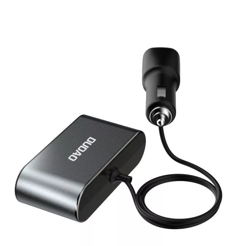 Dudao Cargador de coche 2x USB / 3x adaptador divisor para mechero Negro (R1Pro black)
