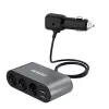 Dudao Cargador de coche 2x USB / 3x adaptador divisor para mechero Negro (R1Pro black)