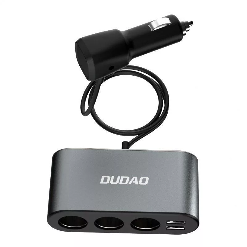 Dudao Cargador de coche 2x USB / 3x adaptador divisor para mechero Negro (R1Pro black)