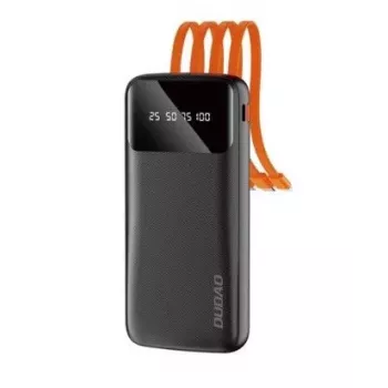 DUDAO K6Pro Batería externa 10000mAh 10W 4 cables blanca