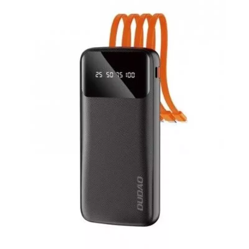 DUDAO K6Pro Batería externa 10000mAh 10W 4 cables blanca