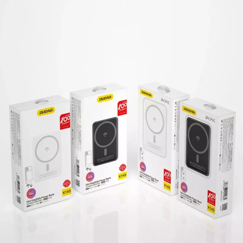 Dudao K14S Batería externa inalámbrica 5000mAh 10W negra