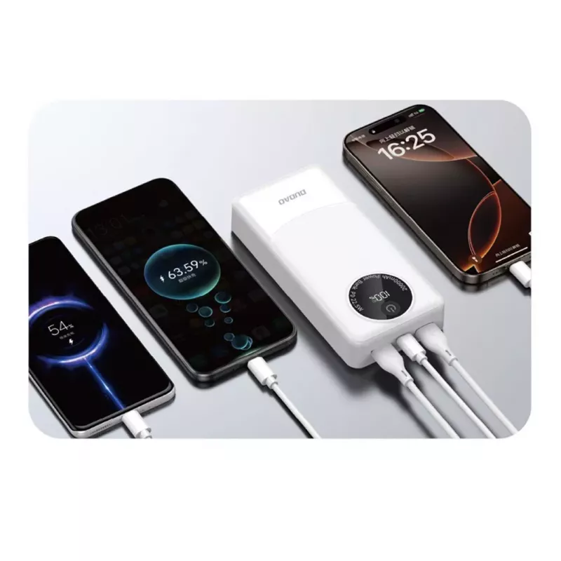 Dudao K12Pro Batería externa 20000mAh 22,5W PD USB-A USB-C Blanco