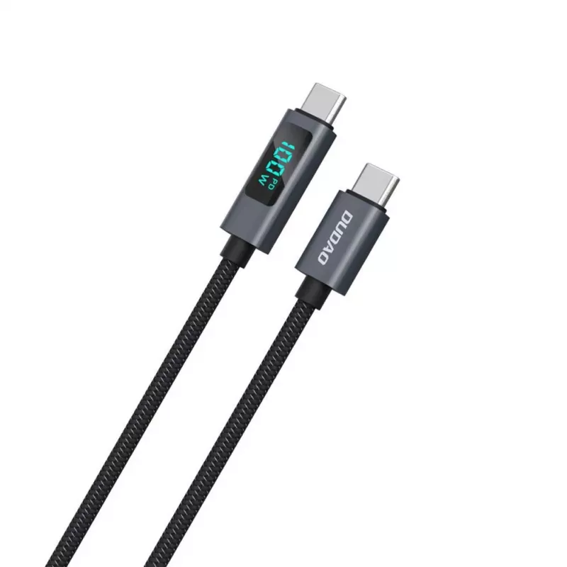 Dudao L7C Cable USB-C a USB-C 100W con indicador LED 1m - Negro