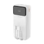 Dudao K15Max 30000mAh PD 22,5W Batería externa con cables USB-C y Lightning Blanco