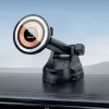 Dudao F12MAX+ Soporte magnético de carga inalámbrica para coche 15W con MagSafe - Negro