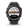 Garmin fenix 8 Pro 51 mm MicroLED Sapphire Carbon Grey DLC Titanium con correa de silicona negra/pebblegrey