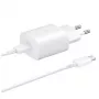 Samsung 25W Cargador de viaje + cable de datos USB-C/USB-C Blanco (OOB Bulk)