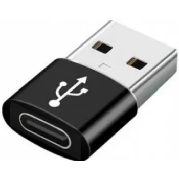 Gembird Cablexpert Adaptador USB 2.0 de conector macho USB-A a conector hembra USB-C Negro