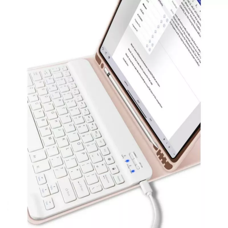 Tech-Protect SC Pen + Funda con teclado para iPad 10.9" (10.ª gen, 2022) / 11" (2025), rosa