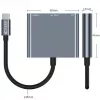 Tech-Protect V1 Adaptador hub USB-C 3 en 1 - USB-A 3.0, USB-C PD 100W, HDMI 4K 30Hz - Gris