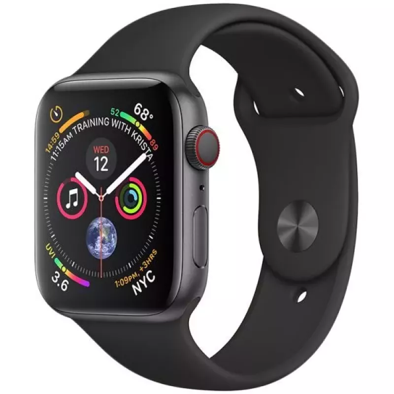 Apple Watch Series 4 40 mm Caja de aluminio gris espacial con correa deportiva Negra