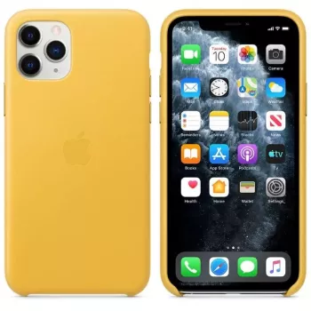 Apple iPhone 11 Pro Funda de piel MWYA2ZM/A Amarillo limón