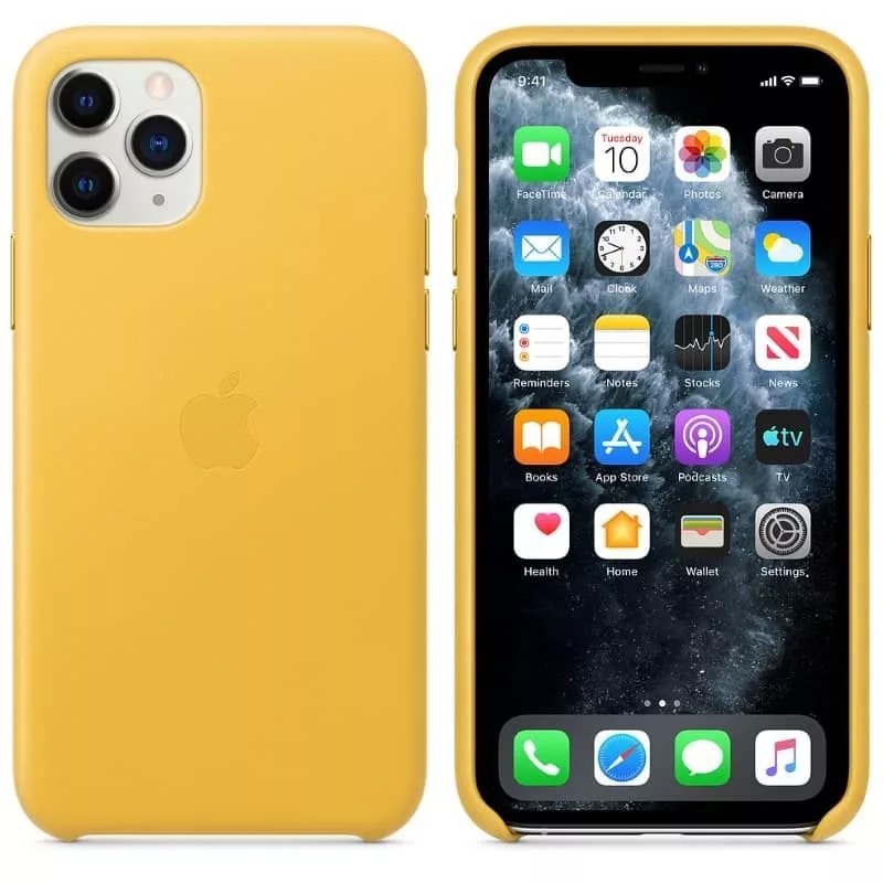 Apple iPhone 11 Pro Funda de piel MWYA2ZM/A Amarillo limón