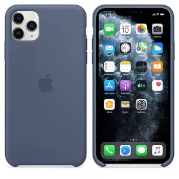 Apple iPhone 11 Pro Max Funda de silicona MX032ZM/A Azul Alaska