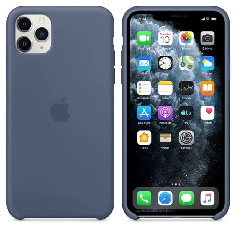Apple iPhone 11 Pro Max Funda de silicona MX032ZM/A Azul Alaska