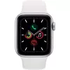 Apple Watch Series 5 GPS Plata 44 mm Caja de aluminio con correa deportiva Blanca
