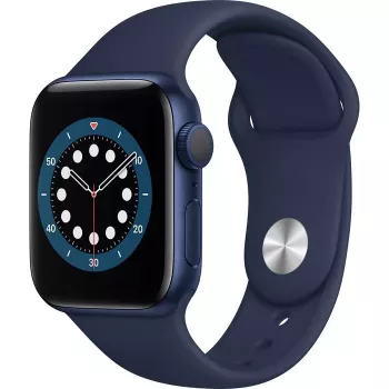 Apple Watch Series 6 GPS, 40 mm Caja de aluminio con correa deportiva Azul marino profundo