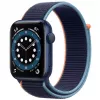 Apple Watch Series 6 GPS, 44 mm Caja de aluminio con correa deportiva Azul marino profundo