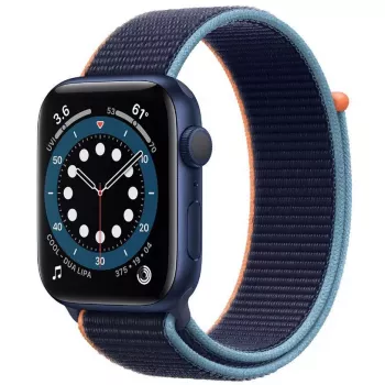 Apple Watch Series 6 GPS, 44 mm Caja de aluminio con correa deportiva Azul marino profundo