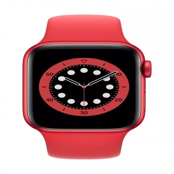Apple Watch Series 6 GPS 44 mm Caja de aluminio PRODUCT (RED) con correa deportiva - Regular Rojo