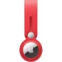 Apple AirTag lazo de piel rojo