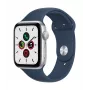 Apple Watch SE GPS 44 mm Caja de aluminio plata con correa deportiva Azul abismo