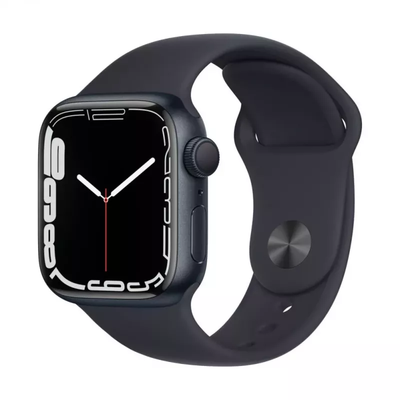Apple Watch Series 7 GPS, 41 mm Caja de aluminio medianoche con correa deportiva - Regular Medianoche