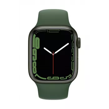 Apple Watch Series 7 GPS, 41 mm Caja de aluminio verde con correa deportiva - Regular Verde trébol